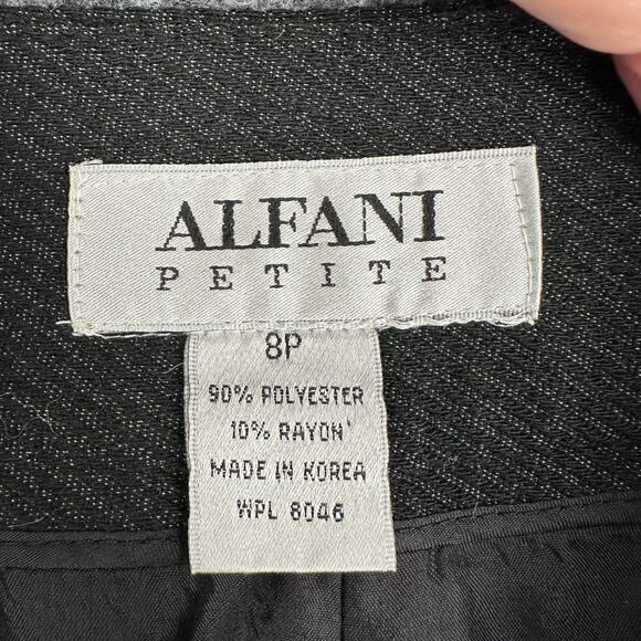 Alfani Charcoal Grey High Waisted Pleated Front Wide Leg Trousers Women Petite 8 - Picture 3 of 7